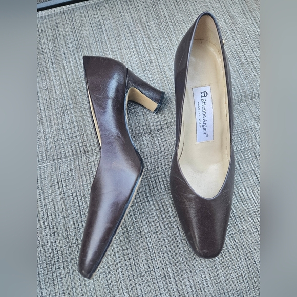 Vintage Etienne Aigner Leather Pumps 7M - Picture 2 of 7